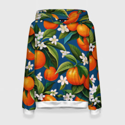 Цветущие ветки апельсин - сад цитрусовых – Женская толстовка 3D с принтом купить со скидкой в -32%