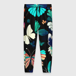 Женские брюки 3D Бирюзовые бабочки паттерн