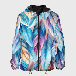 Акварельные перья птиц – Мужская куртка 3D с принтом купить со скидкой в -10%