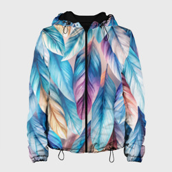 Акварельные перья птиц – Женская куртка 3D с принтом купить со скидкой в -10%