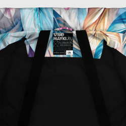 Куртка с принтом Акварельные перья птиц для мужчины, вид на модели спереди №4. Цвет основы: черный