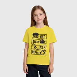 Детская футболка хлопок Есть спать пилон - фото 2