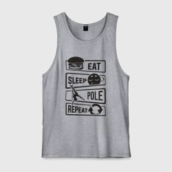 Мужская майка хлопок Есть спать пилон