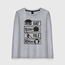 Женский лонгслив хлопок Есть спать пилон