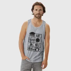 Мужская майка хлопок Есть спать пилон - фото 2