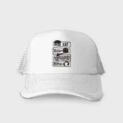 Кепка тракер с сеткой Есть спать сноуборд