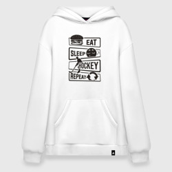 Худи SuperOversize хлопок Eat sleep hockey