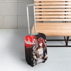 Чехол для чемодана 3D Химеко из Хонкай - глитч - фото 2