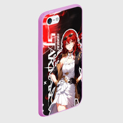 Чехол для iPhone 5/5S матовый Химеко из Хонкай - глитч - фото 2