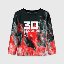 Детский лонгслив 3D Seconds to mars fire 