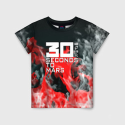 Детская футболка 3D Seconds to mars fire 