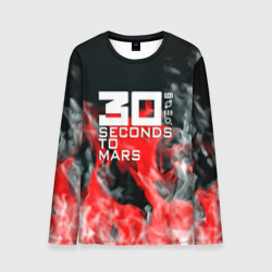 Мужской лонгслив 3D Seconds to mars fire 