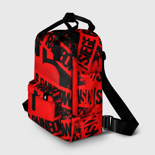 Женский рюкзак 3D с принтом Rainbox six краски, фото на моделе #1