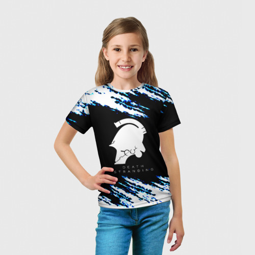 Детская футболка 3D Death stranding kojima game краски штрихи, цвет 3D печать - фото 5