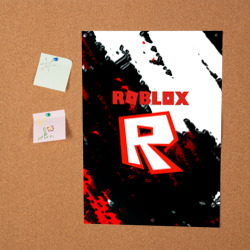 Постер Roblox logo краски мобайл гейм - фото 2