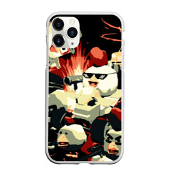Чехол для iPhone 11 Pro Max матовый Чикен Ган заварушка