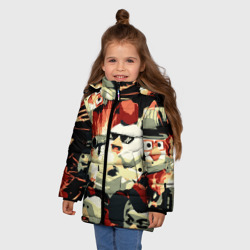 Зимняя куртка для девочек 3D Чикен Ган заварушка - фото 2