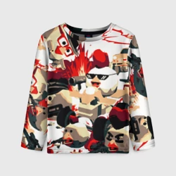 Детский лонгслив 3D Чикен Ган разборка