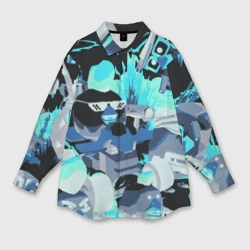 Женская рубашка oversize 3D Chicken Gun разборка