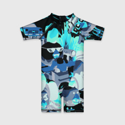 Детский купальный костюм 3D Chicken Gun разборка