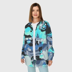 Женская рубашка oversize 3D Chicken Gun разборка - фото 2