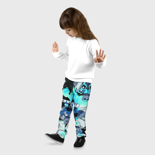 Детские брюки 3D с принтом Chicken Gun разборка, фото на моделе #1