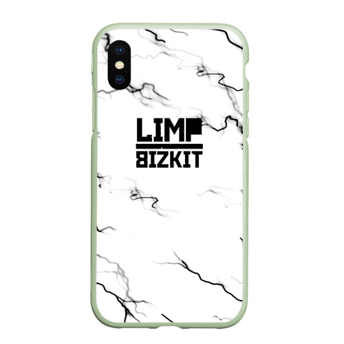 Чехол для iPhone XS Max матовый Limp bizkit storm black, цвет салатовый