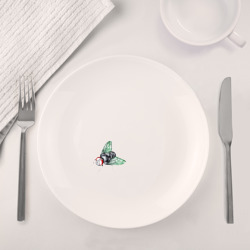 Набор: тарелка + кружка Муха зеленая - фото 2