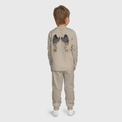 Детская пижама с лонгсливом хлопок Крылья ангела с металлическим блеском - фото 2