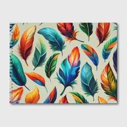 Разноцветные перья тропических птиц – Альбом для рисования с принтом купить со скидкой в -45%