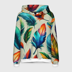 Разноцветные перья тропических птиц – Мужская толстовка 3D с принтом купить со скидкой в -32%
