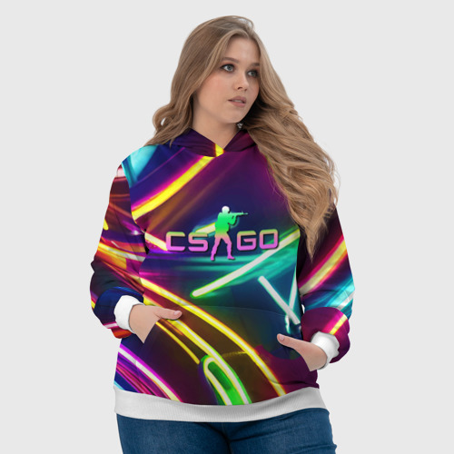 Женская толстовка 3D Counter Strike - neon glow , цвет 3D печать - фото 6