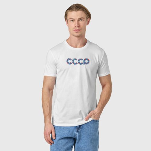 Мужская футболка хлопок СССР стиль Советского Союза, цвет белый - фото 3