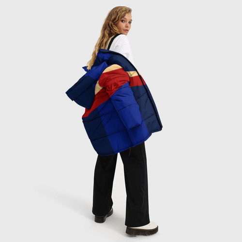 Женская зимняя куртка 3D с принтом Спортивные девяностые, вид сбоку #3