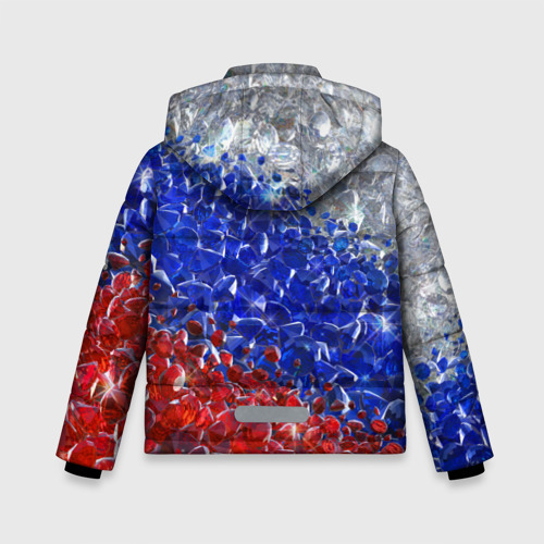Зимняя куртка для мальчиков 3D с принтом Драгоценные камни России, вид сзади #1