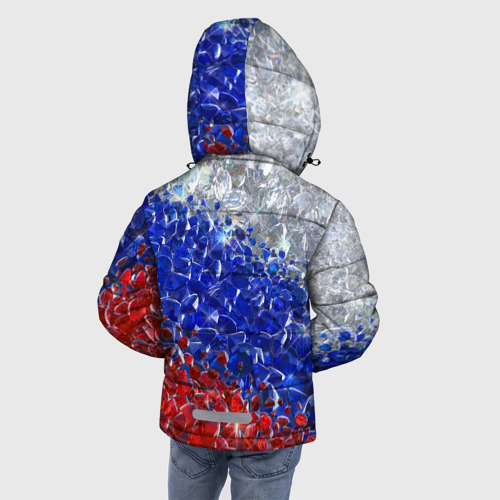 Зимняя куртка для мальчиков 3D с принтом Драгоценные камни России, вид сзади #2
