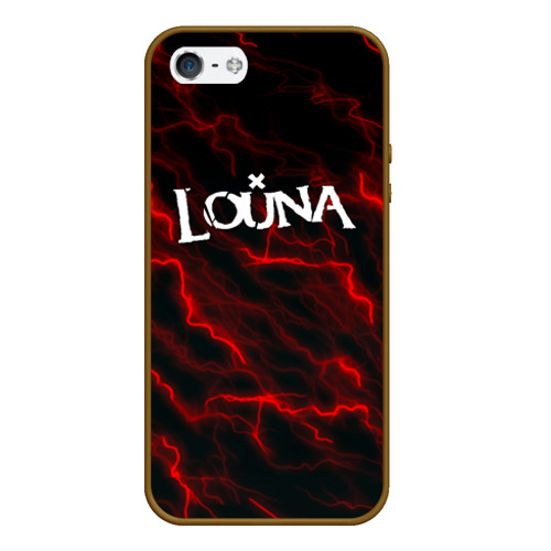 Чехол для iPhone 5/5S матовый Louna storm рок группа, цвет коричневый