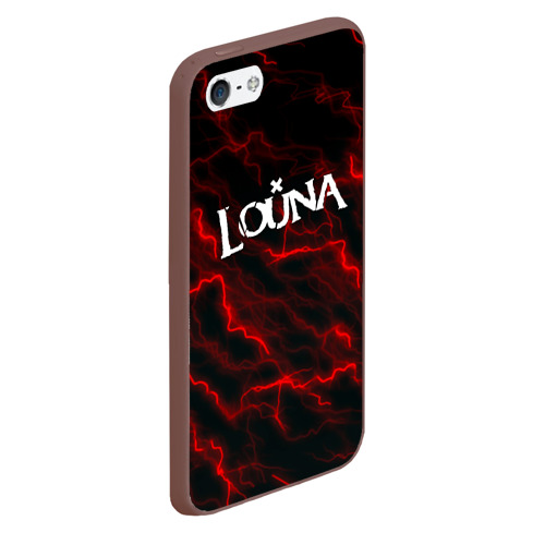 Чехол для iPhone 5/5S матовый Louna storm рок группа, цвет коричневый - фото 3