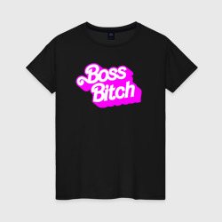 Boss bitch – Женская футболка хлопок с принтом купить со скидкой в -20%