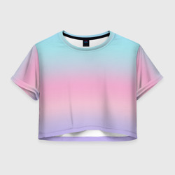 Женская футболка Crop-top 3D Холодный голографический градиент