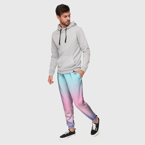 Мужские брюки 3D Холодный голографический градиент, цвет 3D печать - фото 3