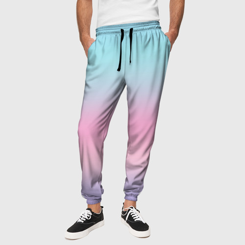 Мужские брюки 3D Холодный голографический градиент, цвет 3D печать - фото 4