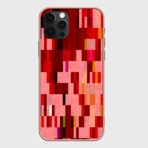 Чехол для iPhone 12 Pro Max с принтом Красный глитч, вид спереди #2