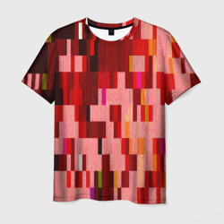 Красный глитч – Мужская футболка 3D с принтом купить со скидкой в -26%