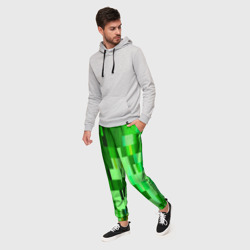 Мужские брюки 3D Зелёный глитч - фото 2