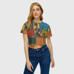 Женская футболка Crop-top 3D В поисках лица - фото 2