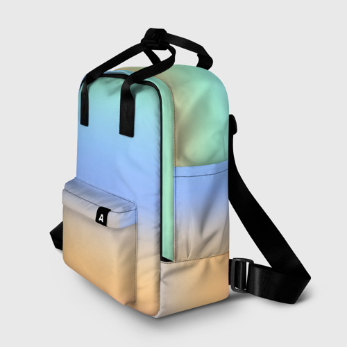 Женский рюкзак 3D с принтом Голографический цветной градиент, фото на моделе #1