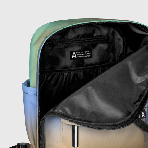 Женский рюкзак 3D с принтом Голографический цветной градиент, фото #5