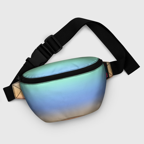 Поясная сумка 3D с принтом Голографический цветной градиент, фото #5