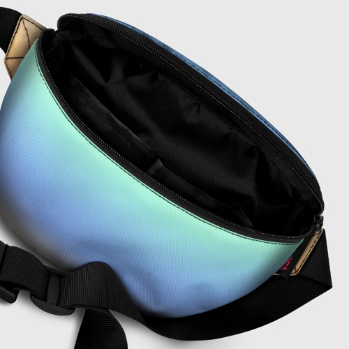 Поясная сумка 3D с принтом Голографический цветной градиент, фото #6